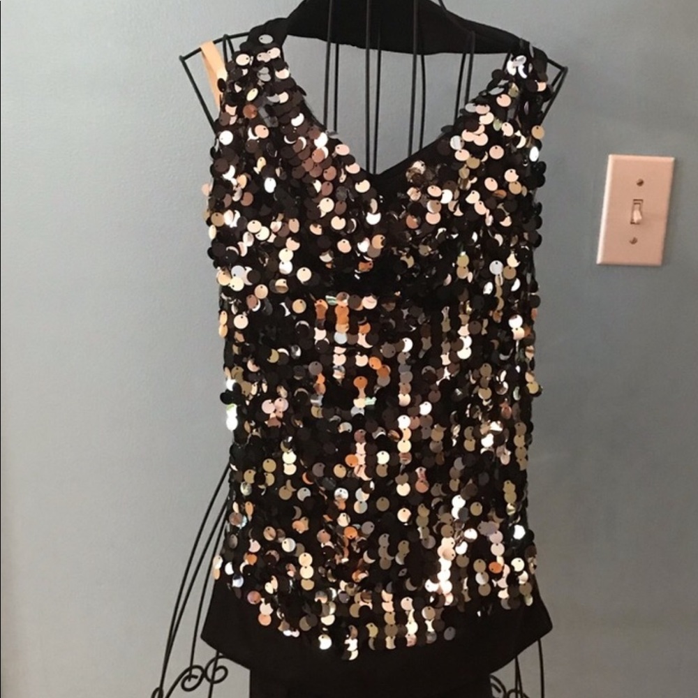 Silver sequined Dance Costume, Youth Large